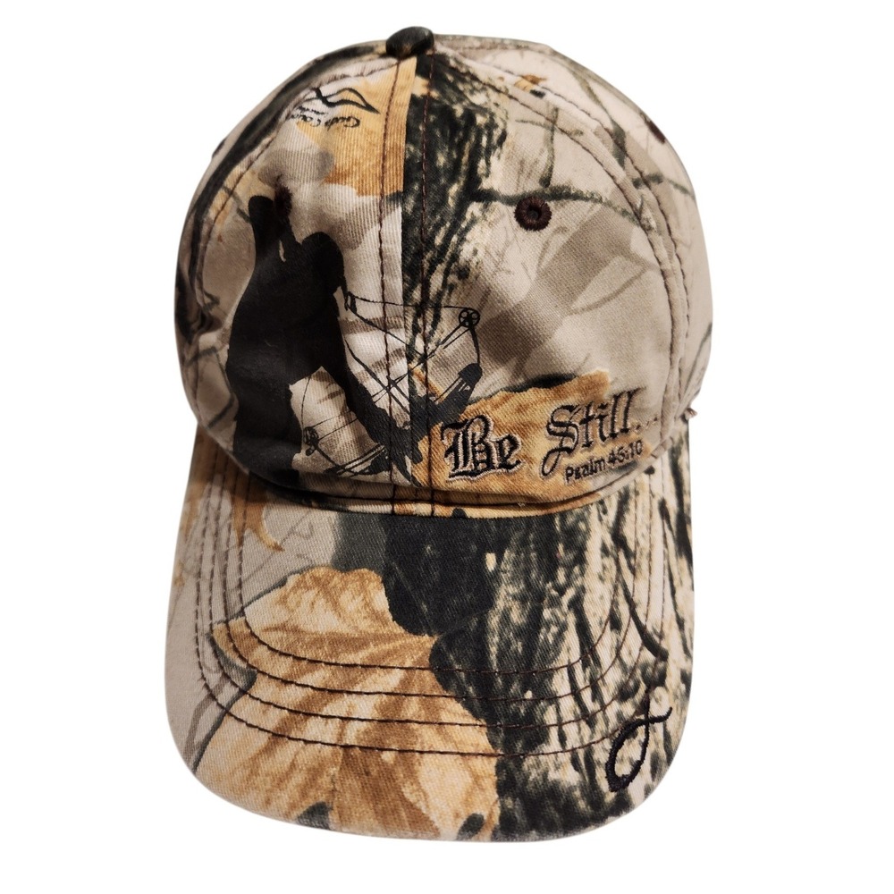 Legendary Whitetails Mens Camo Be Still Psalm 46:10 Bowhunter Adjustable Hat